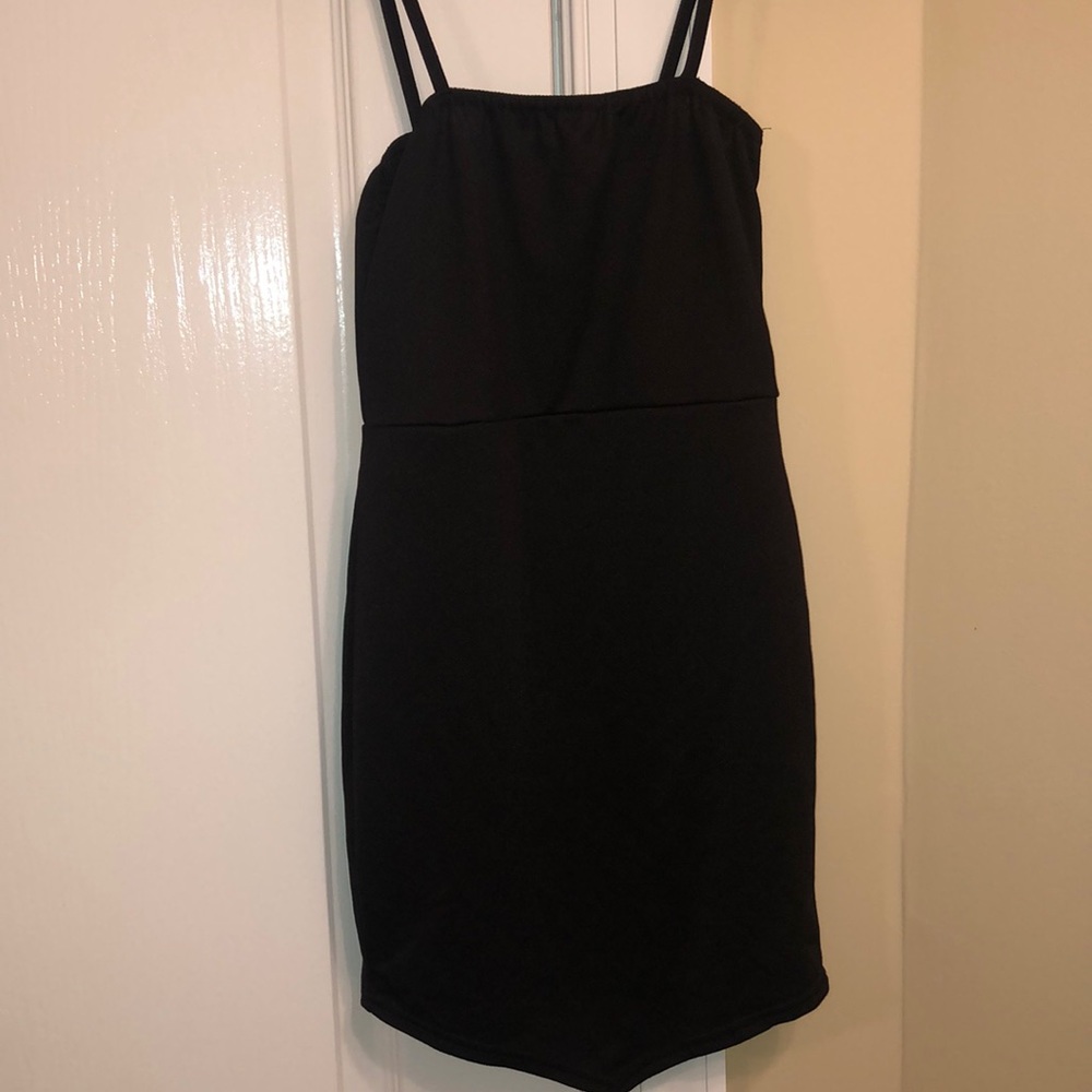 Black mini dress